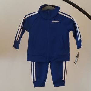 Baby Boys Adidas Tricot Tracksuit Set (6M)